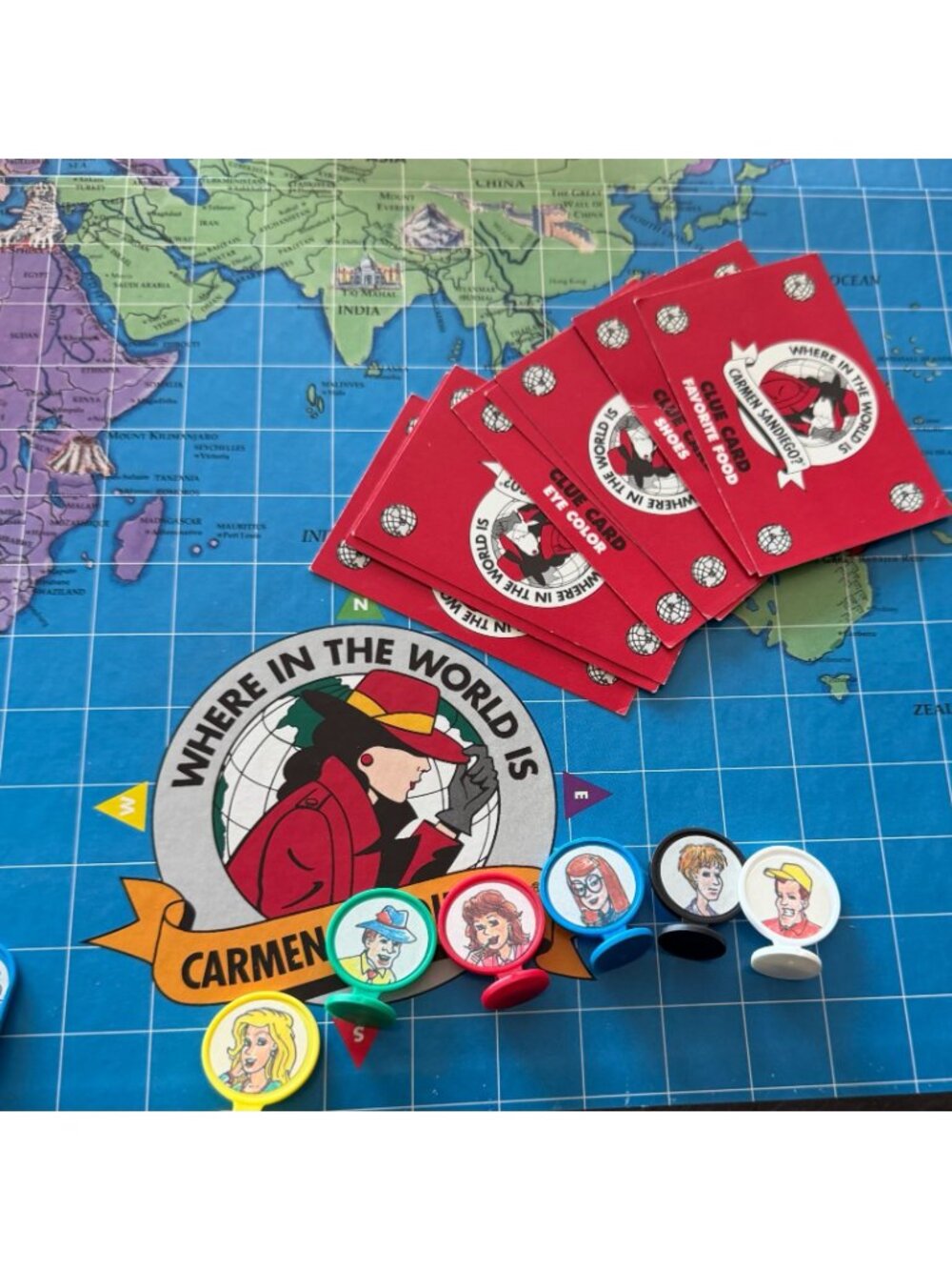 Where In The World Is Carmen Sandiego Geography Board Game 1992 Complete - Picture 4 of 10